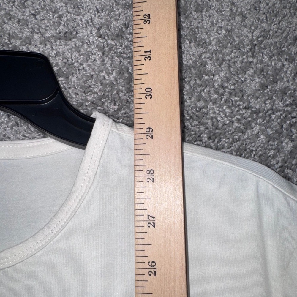 Cuts Elongated Henley Mens Long Sleeve Stretch Off-White Medium NEW - Picture 9 of 9